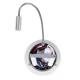 Επιτοίχια απλίκα ανάγνωσης kelvo® GOOSE LED 6W 600lm 36° & 360° με φορτιστή USB 3A φυσικό λευκό 4500K νίκελ βούρτσας 15.5x15x30.5cm