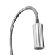 Επιτοίχια απλίκα ανάγνωσης kelvo® GOOSE LED 6W 600lm 36° & 360° με φορτιστή USB 3A φυσικό λευκό 4500K νίκελ βούρτσας 15.5x15x30.5cm