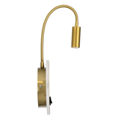 Επιτοίχια απλίκα ανάγνωσης με USB φορτιστή kelvo® GOOSE LED 6W 600lm 36° & 360° AC 220-240V IP20 φυσικό λευκό 4500K χρυσό 15.5x15x30.5cm Επιτοίχια απλίκα ανάγνωσης με USB φορτιστή kelvo® GOOSE LED 6W 600lm 36° & 360° AC 220-240V IP20 φυσικό λευκό 4500K χρυσό 15.5x15x30.5cm