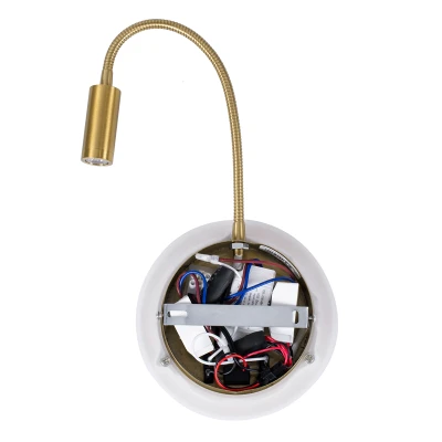 Επιτοίχια απλίκα ανάγνωσης με USB φορτιστή kelvo® GOOSE LED 6W 600lm 36° & 360° AC 220-240V IP20 φυσικό λευκό 4500K χρυσό 15.5x15x30.5cm Επιτοίχια απλίκα ανάγνωσης με USB φορτιστή kelvo® GOOSE LED 6W 600lm 36° & 360° AC 220-240V IP20 φυσικό λευκό 4500K χρυσό 15.5x15x30.5cm