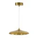 GloboStar® BARON 60886 Κρεμαστή Πλαφονιέρα Οροφής LED CCT 12W 1440lm 120° AC 220-240V - Εναλλαγή Φωτισμού μέσω Διακόπτη On/Off All In One Ψυχρό 6000k+Φυσικό 4500k+Θερμό 2700k Φ25 x Υ8cm - Χρυσό Πλατίνα - 3 Years Warranty