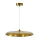 GloboStar® BARON 60887 Κρεμαστή Πλαφονιέρα Οροφής LED CCT 24W 2880lm 120° AC 220-240V - Εναλλαγή Φωτισμού μέσω Διακόπτη On/Off All In One Ψυχρό 6000k+Φυσικό 4500k+Θερμό 2700k Φ40 x Υ10cm - Χρυσό Πλατίνα - 3 Years Warranty