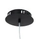 Κρεμαστό φωτιστικό οροφής ACRYLICA LED 20W 2240lm με δέσμη 360° και δυνατότητα εναλλαγής φωτισμού σε μαύρο χρώμα με διάφανο AC 220-240V