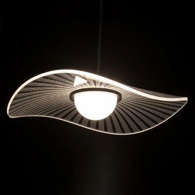 Κρεμαστό φωτιστικό οροφής ACRYLICA LED 20W 2240lm με δέσμη 360° και δυνατότητα εναλλαγής φωτισμού σε μαύρο χρώμα με διάφανο AC 220-240V