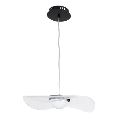 Κρεμαστό φωτιστικό οροφής ACRYLICA LED 20W 2240lm με δέσμη 360° και δυνατότητα εναλλαγής φωτισμού σε μαύρο χρώμα με διάφανο AC 220-240V