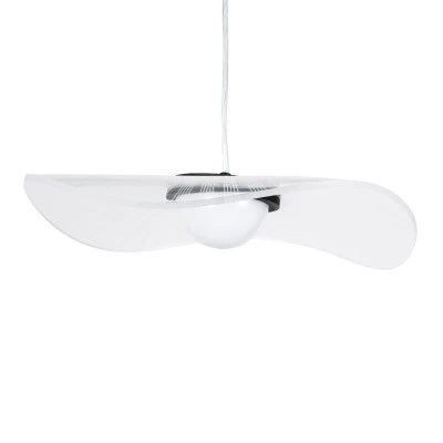 Κρεμαστό φωτιστικό οροφής ACRYLICA LED 20W 2240lm με δέσμη 360° και δυνατότητα εναλλαγής φωτισμού σε μαύρο χρώμα με διάφανο AC 220-240V