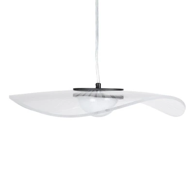 Κρεμαστό φωτιστικό οροφής ACRYLICA LED 20W 2240lm με δέσμη 360° και δυνατότητα εναλλαγής φωτισμού σε μαύρο χρώμα με διάφανο AC 220-240V