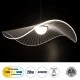 Φωτιστικό οροφής κρεμαστό ACRYLICA LED 20W 2240lm με δέσμη 360° AC 220-240V και εναλλαγή φωτισμού μέσω διακόπτη On/Off σε μαύρο με διάφανο χρώμα