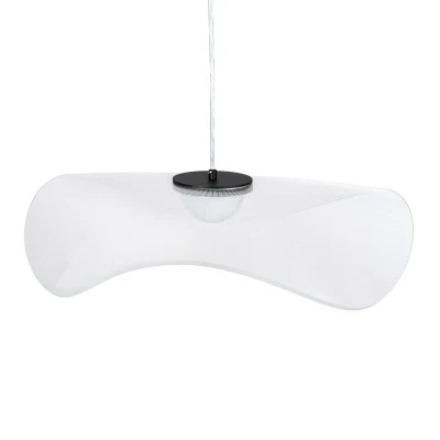 Φωτιστικό οροφής κρεμαστό ACRYLICA LED 20W 2240lm με δέσμη 360° AC 220-240V και εναλλαγή φωτισμού μέσω διακόπτη On/Off σε μαύρο με διάφανο χρώμα