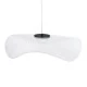 Φωτιστικό οροφής κρεμαστό ACRYLICA LED 20W 2240lm με δέσμη 360° AC 220-240V και εναλλαγή φωτισμού μέσω διακόπτη On/Off σε μαύρο με διάφανο χρώμα