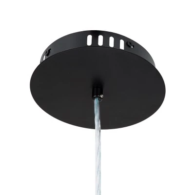 Φωτιστικό οροφής κρεμαστό ACRYLICA LED 20W 2240lm με δέσμη 360° AC 220-240V και εναλλαγή φωτισμού μέσω διακόπτη On/Off σε μαύρο με διάφανο χρώμα