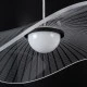 Φωτιστικό οροφής κρεμαστό ACRYLICA LED 20W 2240lm με δέσμη 360° AC 220-240V και εναλλαγή φωτισμού μέσω διακόπτη On/Off σε μαύρο με διάφανο χρώμα