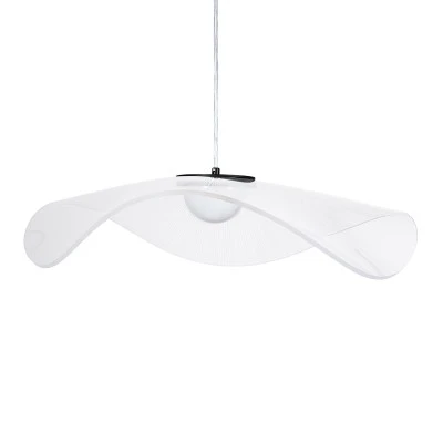 Φωτιστικό οροφής κρεμαστό ACRYLICA LED 20W 2240lm με δέσμη 360° AC 220-240V και εναλλαγή φωτισμού μέσω διακόπτη On/Off σε μαύρο με διάφανο χρώμα