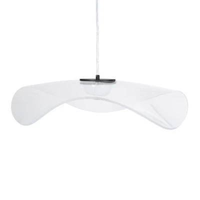 Φωτιστικό οροφής κρεμαστό ACRYLICA LED 20W 2240lm με δέσμη 360° AC 220-240V και εναλλαγή φωτισμού μέσω διακόπτη On/Off σε μαύρο με διάφανο χρώμα