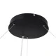 GloboStar® RA 61198 Κρεμαστό Φωτιστικό Δαχτυλίδι-Κύκλος LED CCT 100W 11020lm 120° AC 220-240V - Εναλλαγή Φωτισμού μέσω Τηλεχειριστηρίου All In One Ψυχρό 6000k+Φυσικό 4500k+Θερμό 2700k Dimmable Φ120cm - Μαύρο - 3 Years Warranty
