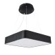 GloboStar® KAMALA 61206-P Κρεμαστή Πλαφονιέρα Οροφής LED CCT 67W 7370lm 120° AC 220-240V - Εναλλαγή Φωτισμού μέσω Τηλεχειριστηρίου All In One Ψυχρό 6000k+Φυσικό 4500k+Θερμό 2700k Dimmable Μ40 x Π40 x Υ8cm- Μαύρο - 3 Years Warranty