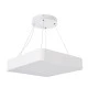 GloboStar® KAMALA 61207-S Πλαφονιέρα Οροφής LED CCT 67W 7370lm 120° AC 220-240V - Εναλλαγή Φωτισμού μέσω Τηλεχειριστηρίου All In One Ψυχρό 6000k+Φυσικό 4500k+Θερμό 2700k Dimmable Μ40 x Π40 x Υ8cm - Λευκό - 3 Years Warranty