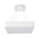 GloboStar® KAMALA 61207-S Πλαφονιέρα Οροφής LED CCT 67W 7370lm 120° AC 220-240V - Εναλλαγή Φωτισμού μέσω Τηλεχειριστηρίου All In One Ψυχρό 6000k+Φυσικό 4500k+Θερμό 2700k Dimmable Μ40 x Π40 x Υ8cm - Λευκό - 3 Years Warranty