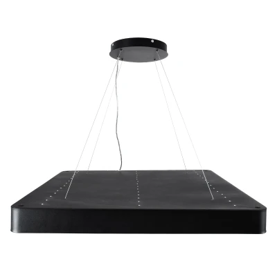 Μοντέρνο φωτιστικό οροφής KAMALA LED 100W 11020lm 120° AC 220-240V IP20 ρυθμιζόμενο λευκό CCT με χειριστήριο μαύρο ματ 80x80x8cm