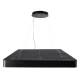 Μοντέρνο φωτιστικό οροφής KAMALA LED 100W 11020lm 120° AC 220-240V IP20 ρυθμιζόμενο λευκό CCT με χειριστήριο μαύρο ματ 80x80x8cm