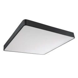 Μοντέρνο φωτιστικό οροφής KAMALA LED 100W 11020lm 120° AC 220-240V IP20 ρυθμιζόμενο λευκό CCT με χειριστήριο μαύρο ματ 80x80x8cm