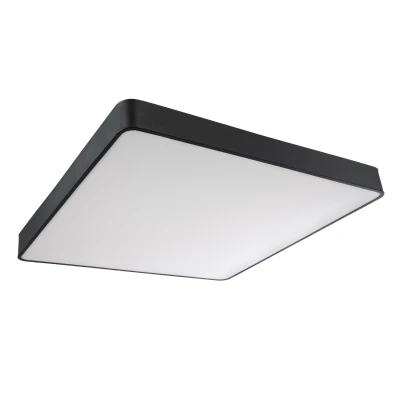 Μοντέρνο φωτιστικό οροφής KAMALA LED 100W 11020lm 120° AC 220-240V IP20 ρυθμιζόμενο λευκό CCT με χειριστήριο μαύρο ματ 80x80x8cm