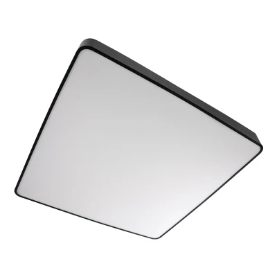 Μοντέρνο φωτιστικό οροφής KAMALA LED 100W 11020lm 120° AC 220-240V IP20 ρυθμιζόμενο λευκό CCT με χειριστήριο μαύρο ματ 80x80x8cm