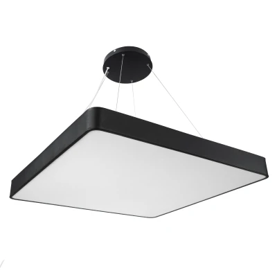 Μοντέρνο φωτιστικό οροφής KAMALA LED 100W 11020lm 120° AC 220-240V IP20 ρυθμιζόμενο λευκό CCT με χειριστήριο μαύρο ματ 80x80x8cm