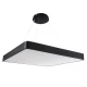 Μοντέρνο φωτιστικό οροφής KAMALA LED 100W 11020lm 120° AC 220-240V IP20 ρυθμιζόμενο λευκό CCT με χειριστήριο μαύρο ματ 80x80x8cm