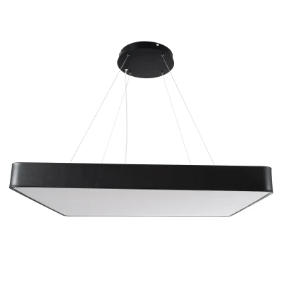 Μοντέρνο φωτιστικό οροφής KAMALA LED 100W 11020lm 120° AC 220-240V IP20 ρυθμιζόμενο λευκό CCT με χειριστήριο μαύρο ματ 80x80x8cm