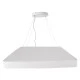 GloboStar® KAMALA 61211-P Κρεμαστή Πλαφονιέρα Οροφής LED CCT 100W 11020lm 120° AC 220-240V - Εναλλαγή Φωτισμού μέσω Τηλεχειριστηρίου All In One Ψυχρό 6000k+Φυσικό 4500k+Θερμό 2700k Dimmable Μ80 x Π80 x Υ8cm - Λευκό - 3 Years Warranty