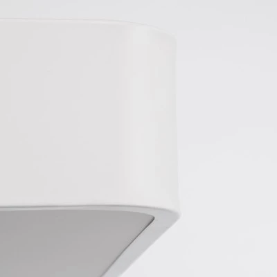 GloboStar® KAMALA 61211-P Κρεμαστή Πλαφονιέρα Οροφής LED CCT 100W 11020lm 120° AC 220-240V - Εναλλαγή Φωτισμού μέσω Τηλεχειριστηρίου All In One Ψυχρό 6000k+Φυσικό 4500k+Θερμό 2700k Dimmable Μ80 x Π80 x Υ8cm - Λευκό - 3 Years Warranty