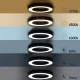 GloboStar® RA 61195 Κρεμαστό Φωτιστικό Δαχτυλίδι-Κύκλος LED CCT 67W 7370lm 120° AC 220-240V - Εναλλαγή Φωτισμού μέσω Τηλεχειριστηρίου All In One Ψυχρό 6000k+Φυσικό 4500k+Θερμό 2700k Dimmable Φ60cm - Λευκό - 3 Years Warranty