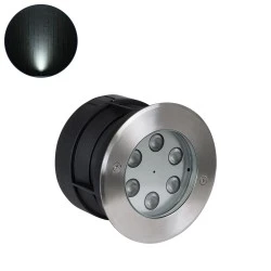 Φωτιστικό χωνευτό UNDERWATER-YUNI για σιντριβάνια LED 6W 6000Κ ψυχρό χρώμα φωτός 600lm 30° DC 24V IP68 Φ15 x Υ10cm