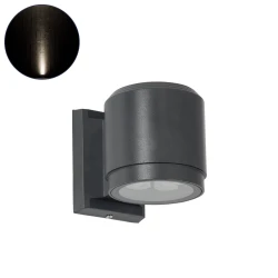 Μοντέρνο επιτοίχιο φωτιστικό LED kelvo® WALLLIGHT-SONA 12W 1140lm DC 24V IP67 φυσικό λευκό 4500K γκρι ανθρακί ματ 9.5x13x11cm