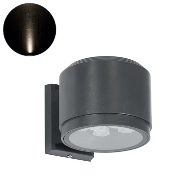 Μοντέρνα επιτοίχια απλίκα LED kelvo® WALLLIGHT-GONA 24W 2280lm φυσικό λευκό 4500K DC 24V IP67 γκρι ανθρακί ματ 13x16.5x5cm