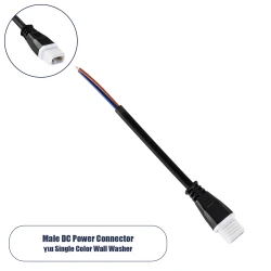 Ταχυσύνδεσμος τροφοδοσίας για Wall Washer IP65 POWER CONNECTOR Series με καλώδιο +/- και 2 PIN Male για μονόχρωμα Wall Washer Ταχυσύνδεσμος τροφοδοσίας για Wall Washer IP65 POWER CONNECTOR Series με καλώδιο +/- και 2 PIN Male για μονόχρωμα Wall Washer
