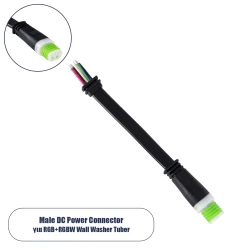 Ταχυσύνδεσμος τροφοδοσίας Power Connector 5 PIN Male για Wall Washer Tuber, 5 καλώδια +/- , IP65, μαύρο Ταχυσύνδεσμος τροφοδοσίας Power Connector 5 PIN Male για Wall Washer Tuber, 5 καλώδια +/- , IP65, μαύρο
