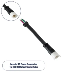 Ταχυσύνδεσμος τροφοδοσίας για Wall Washer IP65 POWER CONNECTOR Series 5 PIN Female για RGB+RGBW μαύρος