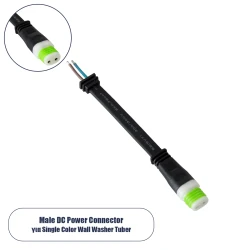 Ταχυσύνδεσμος τροφοδοσίας για Wall Washer IP65 POWER CONNECTOR 2 PIN Male για μονόχρωμα Wall Washer μαύρο