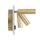 GloboStar® LADY-R 60940 Μοντέρνο Φωτιστικό Τοίχου - Απλίκα Ξενοδοχείου Bed Side LED 6W 600lm 36° & 360° AC 220-240V - Reading Light & 360° Κρυφός Φωτισμός - Φορτιστής USB 3A - Φ15 x Υ7cm - Φυσικό Λευκό 4500K - Χρυσό Βούρτσας