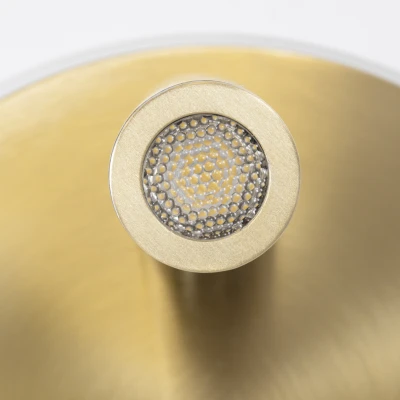 GloboStar® LADY-R 60940 Μοντέρνο Φωτιστικό Τοίχου - Απλίκα Ξενοδοχείου Bed Side LED 6W 600lm 36° & 360° AC 220-240V - Reading Light & 360° Κρυφός Φωτισμός - Φορτιστής USB 3A - Φ15 x Υ7cm - Φυσικό Λευκό 4500K - Χρυσό Βούρτσας