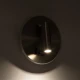 Επιτοίχια απλίκα ανάγνωσης LED με φορτιστή USB kelvo® LADY-R 6W 600lm φυσικό λευκό 4500K νίκελ βούρτσας 15x15x17cm 60941