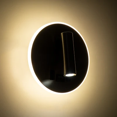 Επιτοίχια απλίκα ανάγνωσης LED με φορτιστή USB kelvo® LADY-R 6W 600lm φυσικό λευκό 4500K νίκελ βούρτσας 15x15x17cm 60941