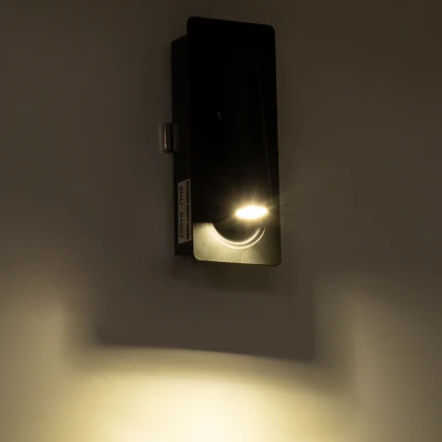 Μοντέρνο επιτοίχιο φωτιστικό ανάγνωσης LED kelvo® MANHATTAN 3W 405lm 36° AC 220-240V IP20 φυσικό λευκό 4500K μαύρο 7x7x17cm Μοντέρνο επιτοίχιο φωτιστικό ανάγνωσης LED kelvo® MANHATTAN 3W 405lm 36° AC 220-240V IP20 φυσικό λευκό 4500K μαύρο 7x7x17cm