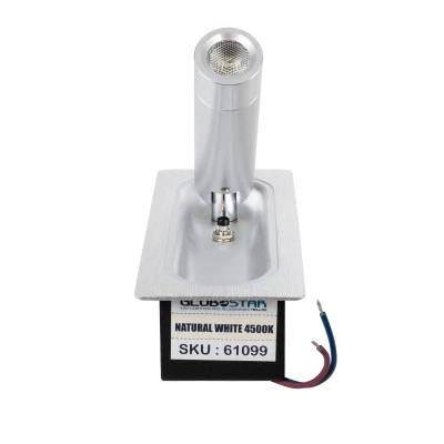 Επιτοίχια απλίκα ανάγνωσης LED kelvo® MANHATTAN 3W 405lm 36° AC 220-240V IP20 φυσικό λευκό 4500K νίκελ βούρτσας 7x7x17cm