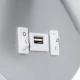 Επιτοίχιο φωτιστικό LED kelvo® JERSEY reading light με φορτιστή USB 10W 1380lm φυσικό λευκό 4500K νίκελ βούρτσας 14.5x14.5x6cm
