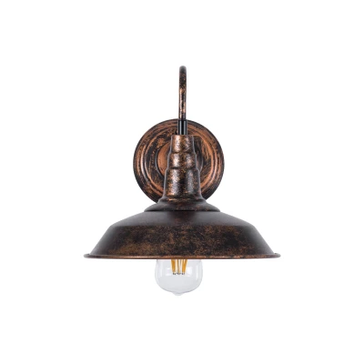Vintage φωτιστικό τοίχου kelvo® RAY απλίκα με ντουί 1 x E27 AC 220-240V IP20 χάλκινο εφέ σκουριάς 26x37x32cm 01067