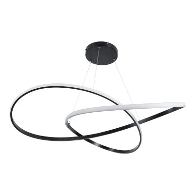 Μοντέρνο κρεμαστό φωτιστικό DEXTER Design LED με μαύρο σκελετό CCT 120W 13440lm δέσμης 300° AC 220-240V IP20 με εναλλαγή φωτισμού μέσω τηλεχειριστηρίου ντιμαριζόμενο