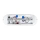 GloboStar® NESPO 61213 Φωτιστικό Οροφής Linear Design LED CCT με Κινούμενα Σποτ LED Spot Downlight 36W 4032lm 360° & 45° AC 220-240V - Εναλλαγή Φωτισμού μέσω Διακόπτη On/Off All In One Ψυχρό 6000k+Φυσικό 4500k+Θερμό 2700k Μ40 x Π13 x Υ6.5cm - Λευκό